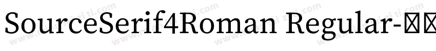 SourceSerif4Roman Regular字体转换